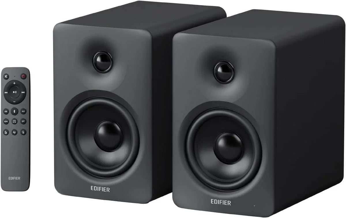 Edifier M90 Głośniki półkowe, 100W RMS Lauta Stacjonarne, Hi-Res Audio, LDAC, Bluetooth 6.0 Lauta Kompaktowe, HDMI eARC/USB-C/AUX Wejście, SUB OUT Lauta Zasilane, Stereokontrolka do TV/PC - biały