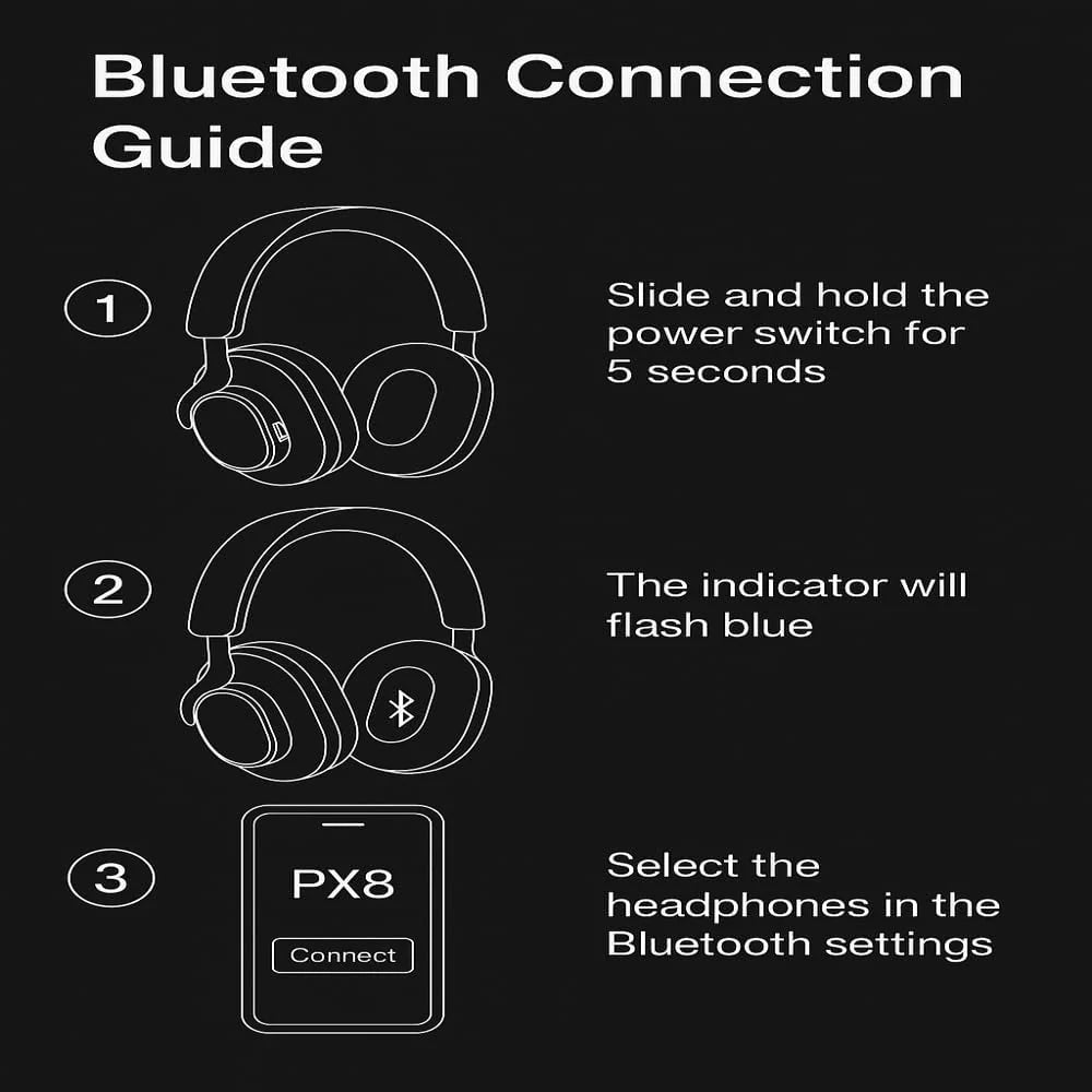 Bowers & Wilkins FP42978 PX8 bezprzewodowe słuchawki nauszne z Bluetooth i redukcją szumów, beżowe