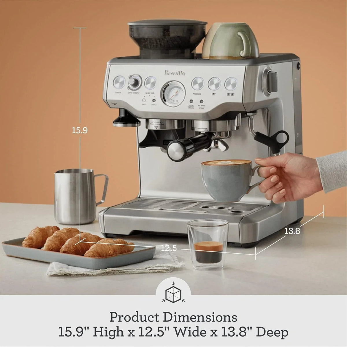 Breville the Barista Express Półautomatyczny Ekspres do espresso 1,9 l Stal nierdzewna