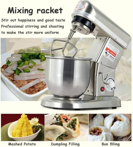 Profesjonalny mikser stojakowy, 3 Speed 10L Mixing Bowl 500W Electric z Beater & Dough Hok, komercyjny mikser kuchenny i ciasto, biały