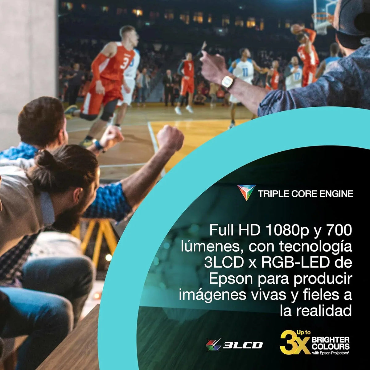 Epson Lifestudio Pop EF-61W Biały diament Przenośny inteligentny projektor, Sound by Bose, Google TV, Full HD, do użytku wewnątrz i na zewnątrz, 5 lat