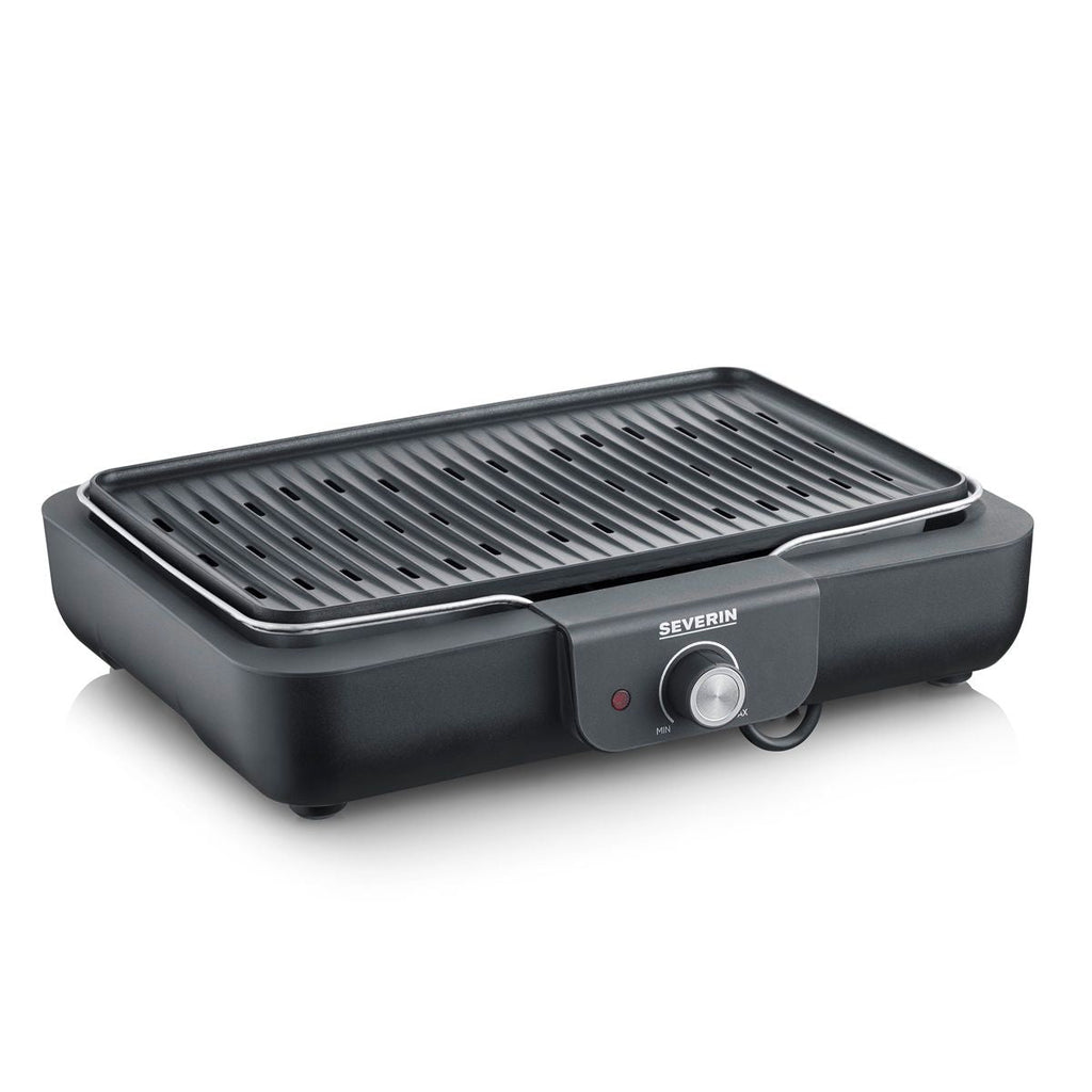 Grill stołowy Severin PG 8556 z płytą grillową - 2300 W, czarny