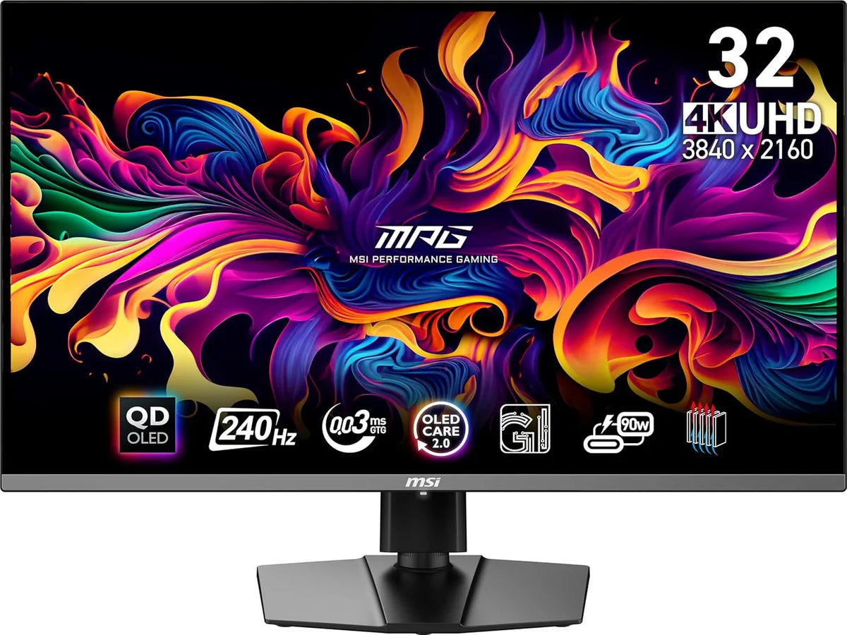 MSI MPG 321URX QD-OLED monitor komputerowy 80 cm (31.5) 3840 x 2160 pikseli 4K Ultra HD QDOLED Czarny