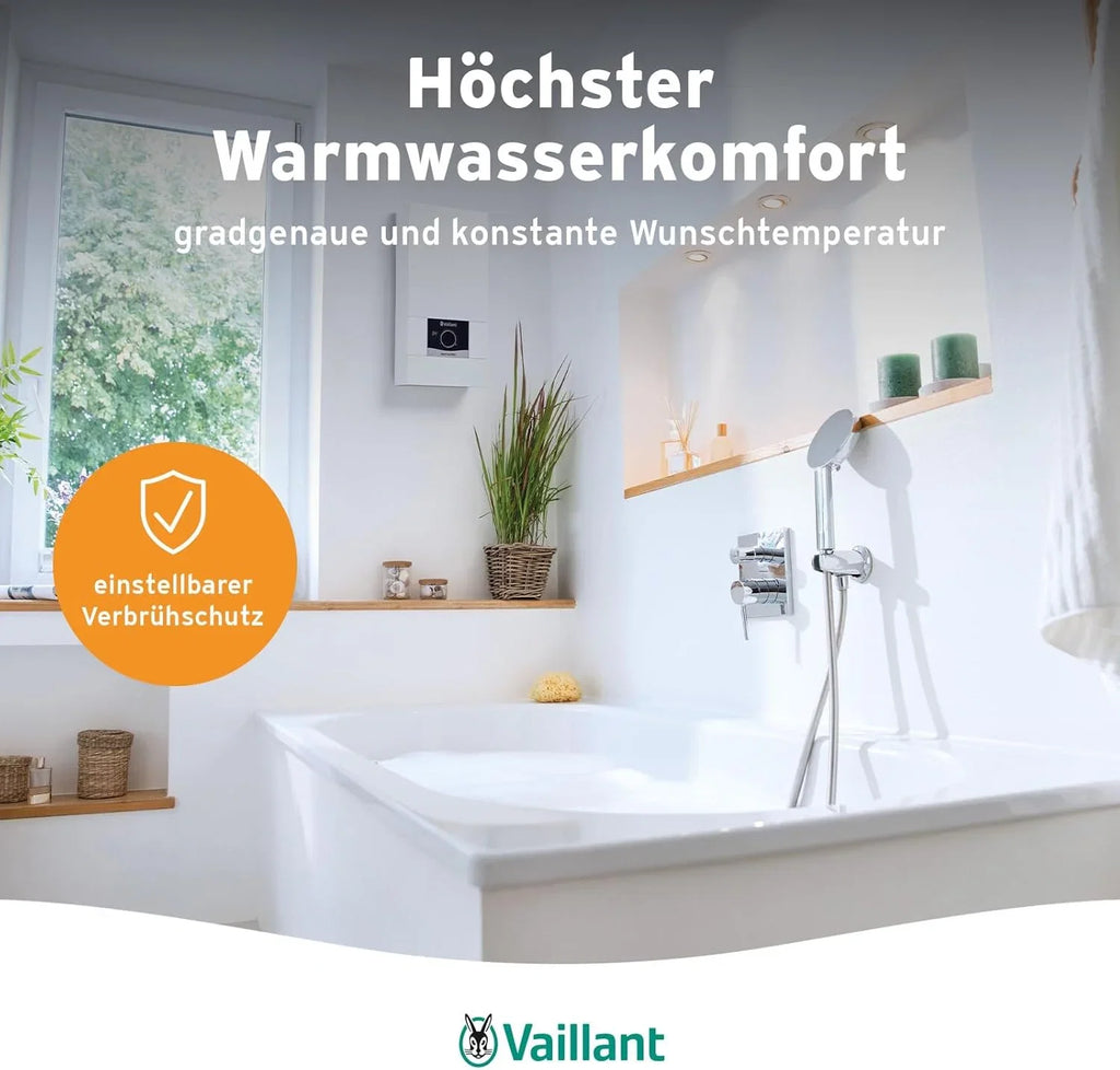 Vaillant Ved E 21/8 Podgrzewacz Wody, Biały/Czarny, 9,9 cm x 48,1 cm x 24 cm