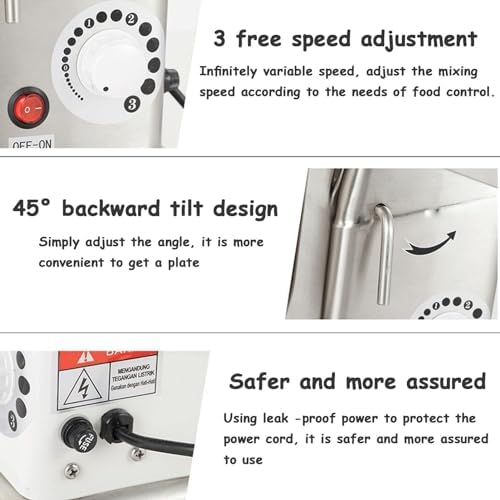 Profesjonalny mikser stojakowy, 3 Speed 10L Mixing Bowl 500W Electric z Beater & Dough Hok, komercyjny mikser kuchenny i ciasto, biały