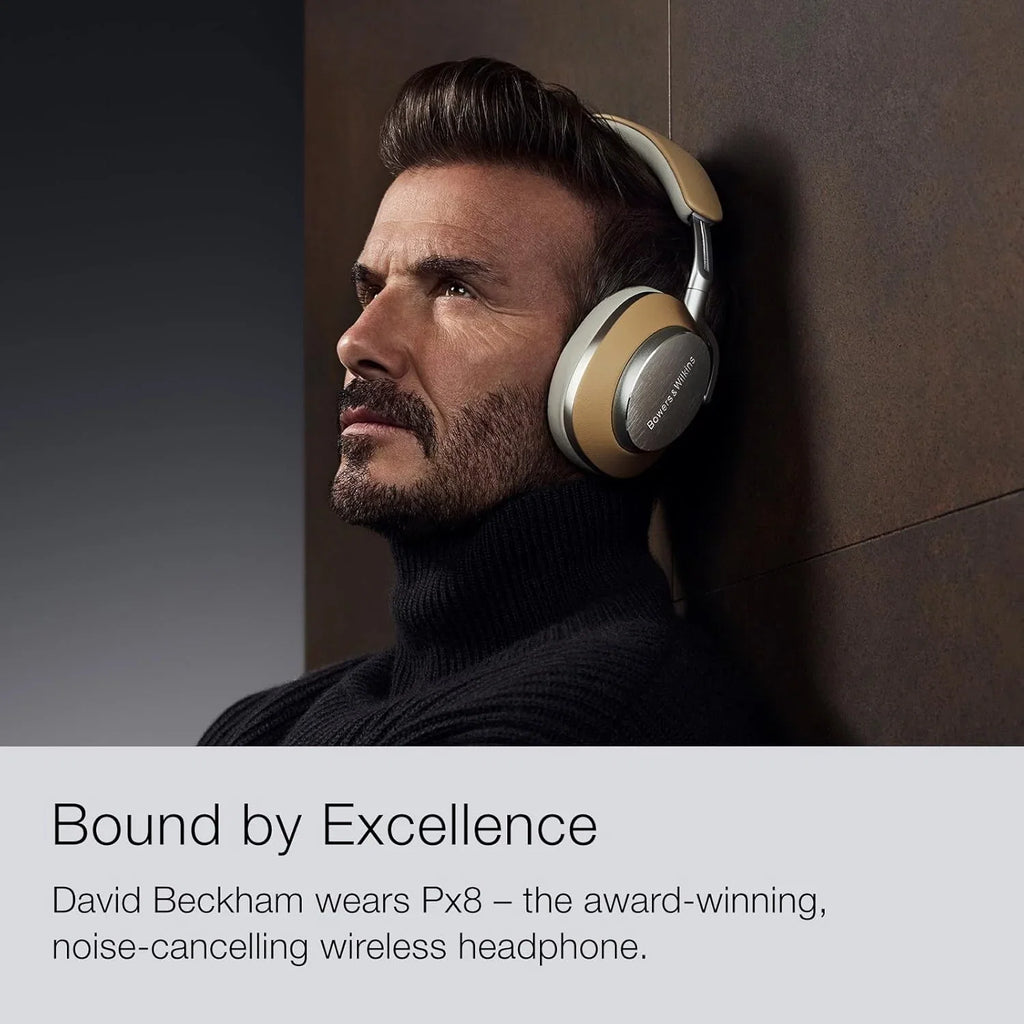 Bowers & Wilkins FP42978 PX8 bezprzewodowe słuchawki nauszne z Bluetooth i redukcją szumów, beżowe