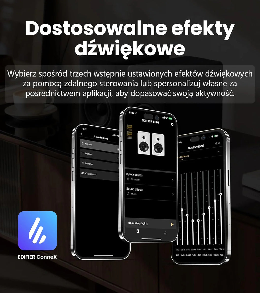 Edifier M90 Głośniki półkowe, 100W RMS Lauta Stacjonarne, Hi-Res Audio, LDAC, Bluetooth 6.0 Lauta Kompaktowe, HDMI eARC/USB-C/AUX Wejście, SUB OUT Lauta Zasilane, Stereokontrolka do TV/PC - biały