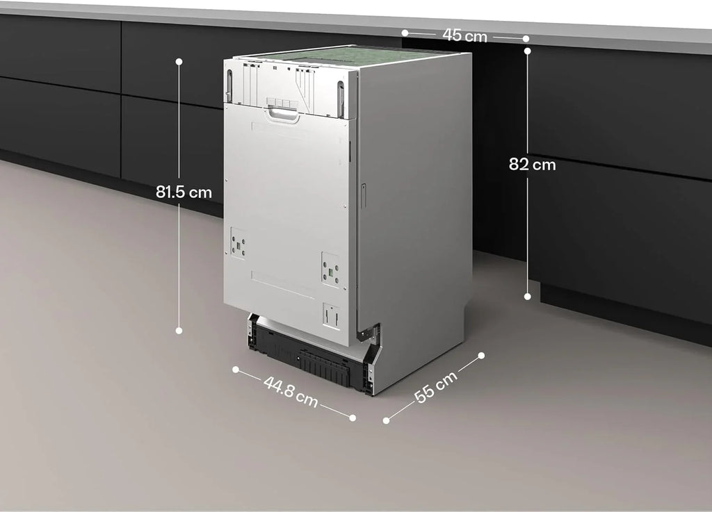 Klarstein Velaire zmywarka 60 cm – wolnostojąca, 14 miejsc, 9 programów, 42 dB, klasa energetyczna A, AquaStop, zabezpieczenie przed dziećmi, zmywarka 60 cm, stal nierdzewna