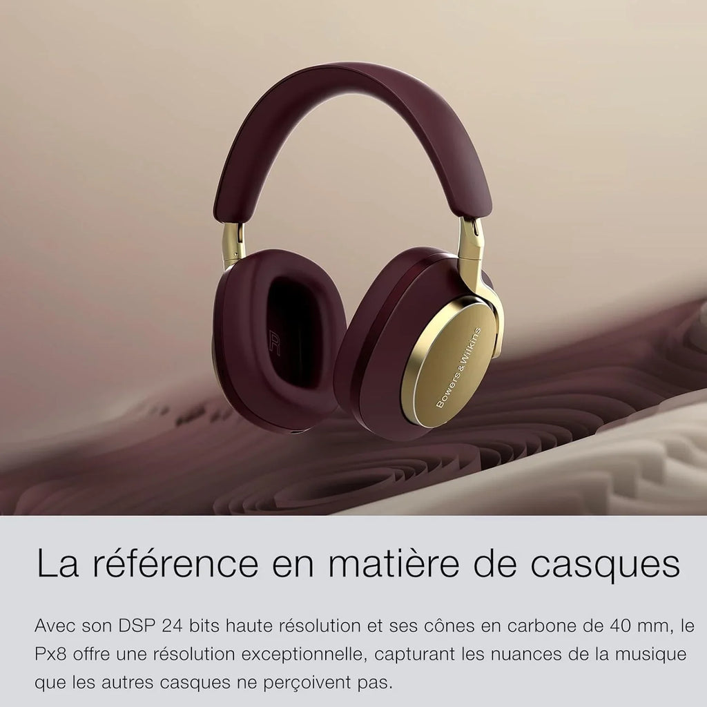 Bowers & Wilkins FP42978 PX8 bezprzewodowe słuchawki nauszne z Bluetooth i redukcją szumów, beżowe