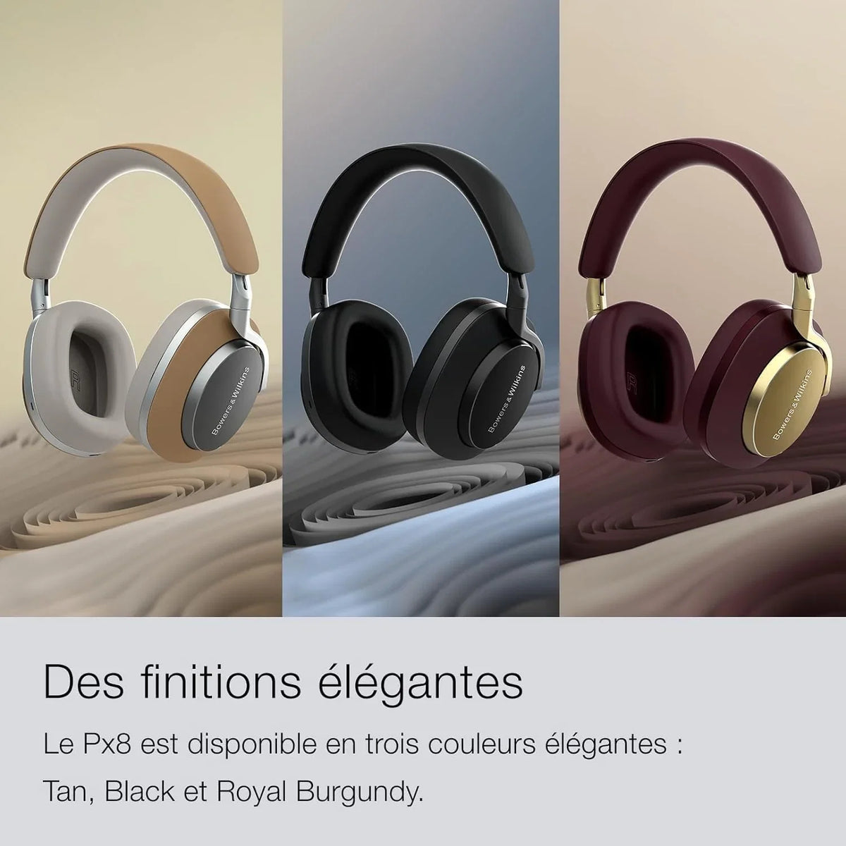 Bowers & Wilkins FP42978 PX8 bezprzewodowe słuchawki nauszne z Bluetooth i redukcją szumów, beżowe