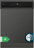 Cecotec Zmywarka 60 cm Bolero Aguazero 6800 Dark A. 14 sztućców, niskie zużycie energii, silnik inwerterowy Plus Duo, 8 programów, mycie automatyczne, czyszczenie parowe, czyszczenie wewnątrz i