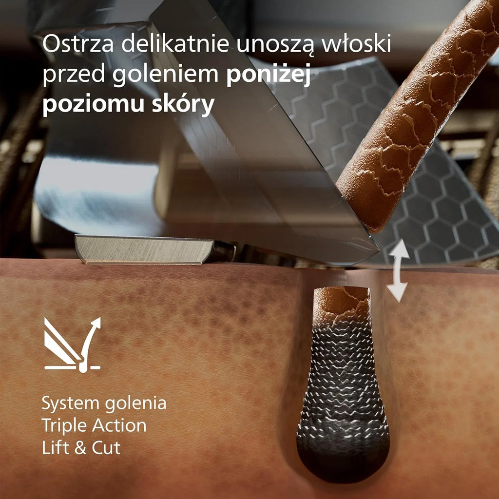 Philips Shaver i9000 Prestige Ultra, golarka elektryczna do golenia na sucho i mokro z technologią Skin IQ Pro, System Triple Lift & Cut, obrotowe 360º ostrza, 5 trybów golenia, Model XP9404/38