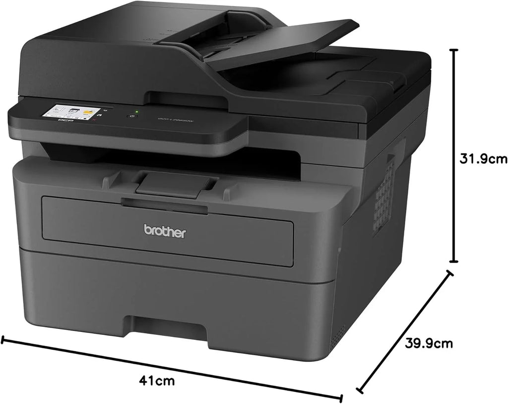 Brother DCP-L2665DW - wielofunkcyjna drukarka 3 w 1 (drukowanie/skanowanie/kopiowanie) czarno-biała - WiFi i Ethernet - automatyczna ładowarka - 50 arkuszy - 6-miesięczny bezpłatny okres próbny w