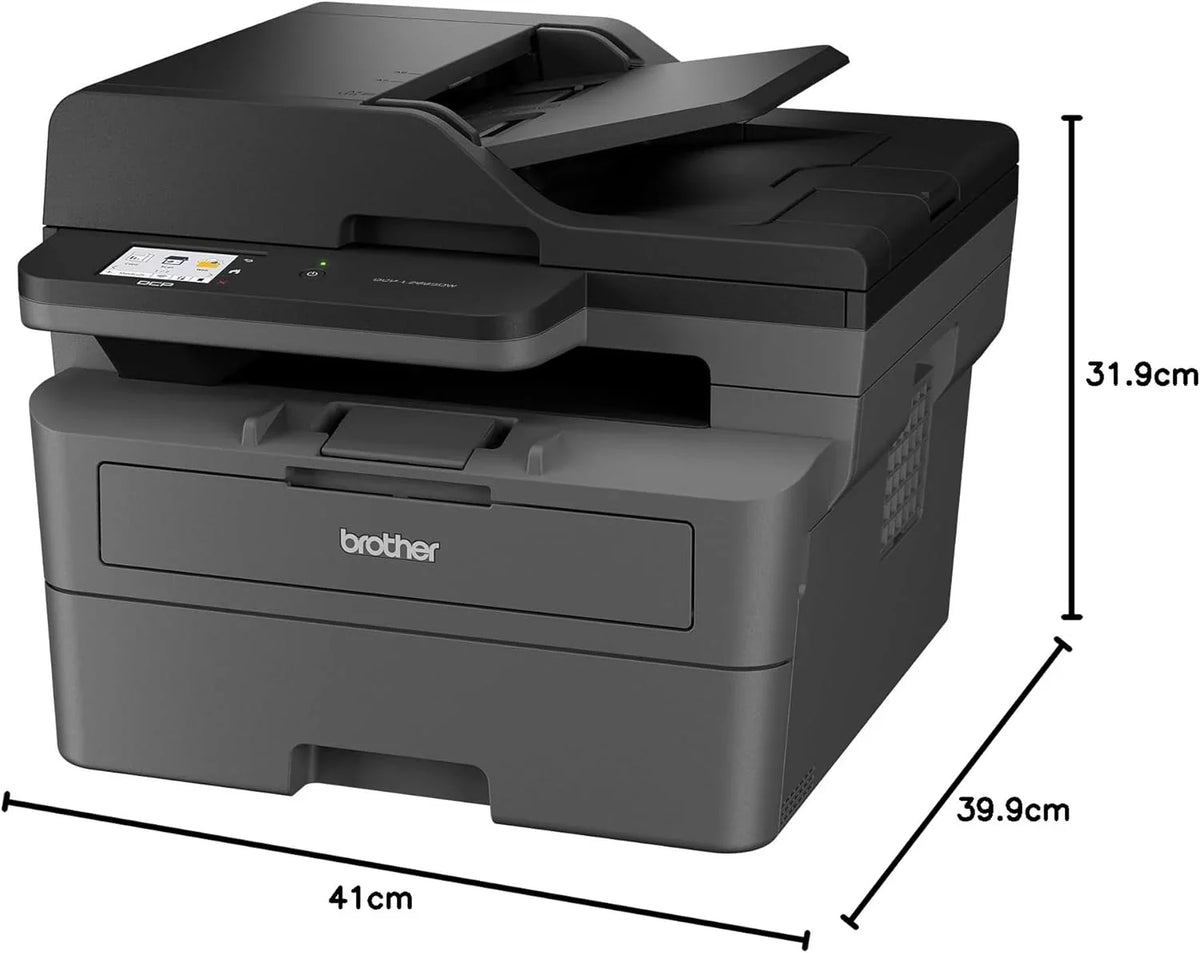 Brother DCP-L2665DW - wielofunkcyjna drukarka 3 w 1 (drukowanie/skanowanie/kopiowanie) czarno-biała - WiFi i Ethernet - automatyczna ładowarka - 50 arkuszy - 6-miesięczny bezpłatny okres próbny w