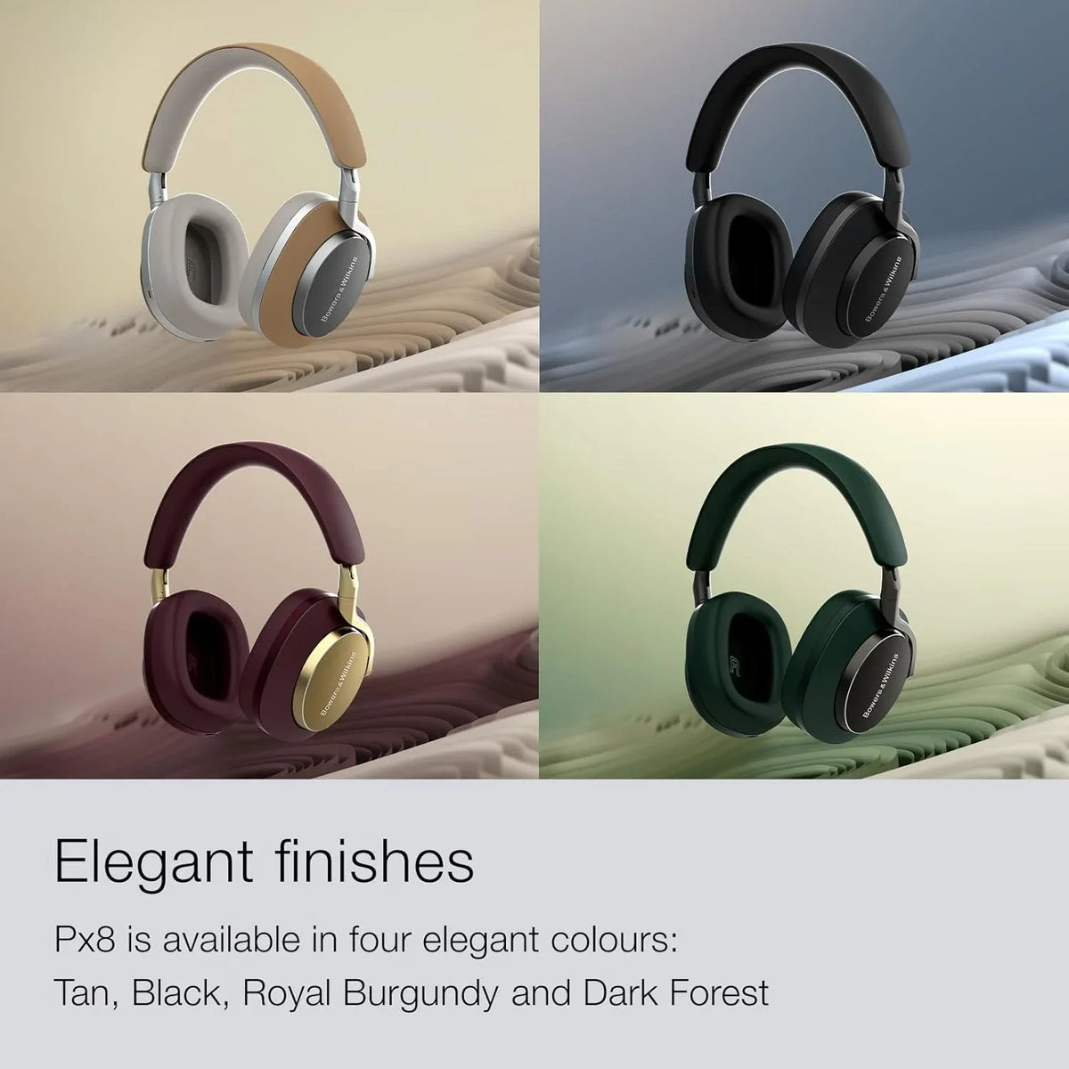 Bowers & Wilkins FP42978 PX8 bezprzewodowe słuchawki nauszne z Bluetooth i redukcją szumów, beżowe