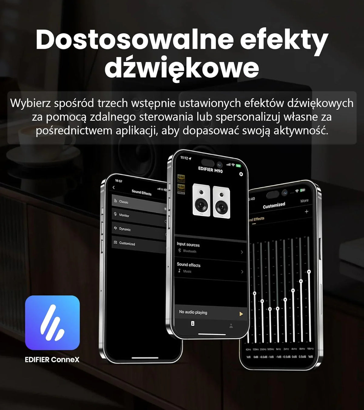 Edifier M90 Głośniki półkowe, 100W RMS Lauta Stacjonarne, Hi-Res Audio, LDAC, Bluetooth 6.0 Lauta Kompaktowe, HDMI eARC/USB-C/AUX Wejście, SUB OUT Lauta Zasilane, Stereokontrolka do TV/PC - biały