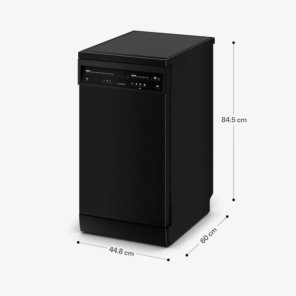 Klarstein Velaire zmywarka 60 cm – wolnostojąca, 14 miejsc, 9 programów, 42 dB, klasa energetyczna A, AquaStop, zabezpieczenie przed dziećmi, zmywarka 60 cm, stal nierdzewna