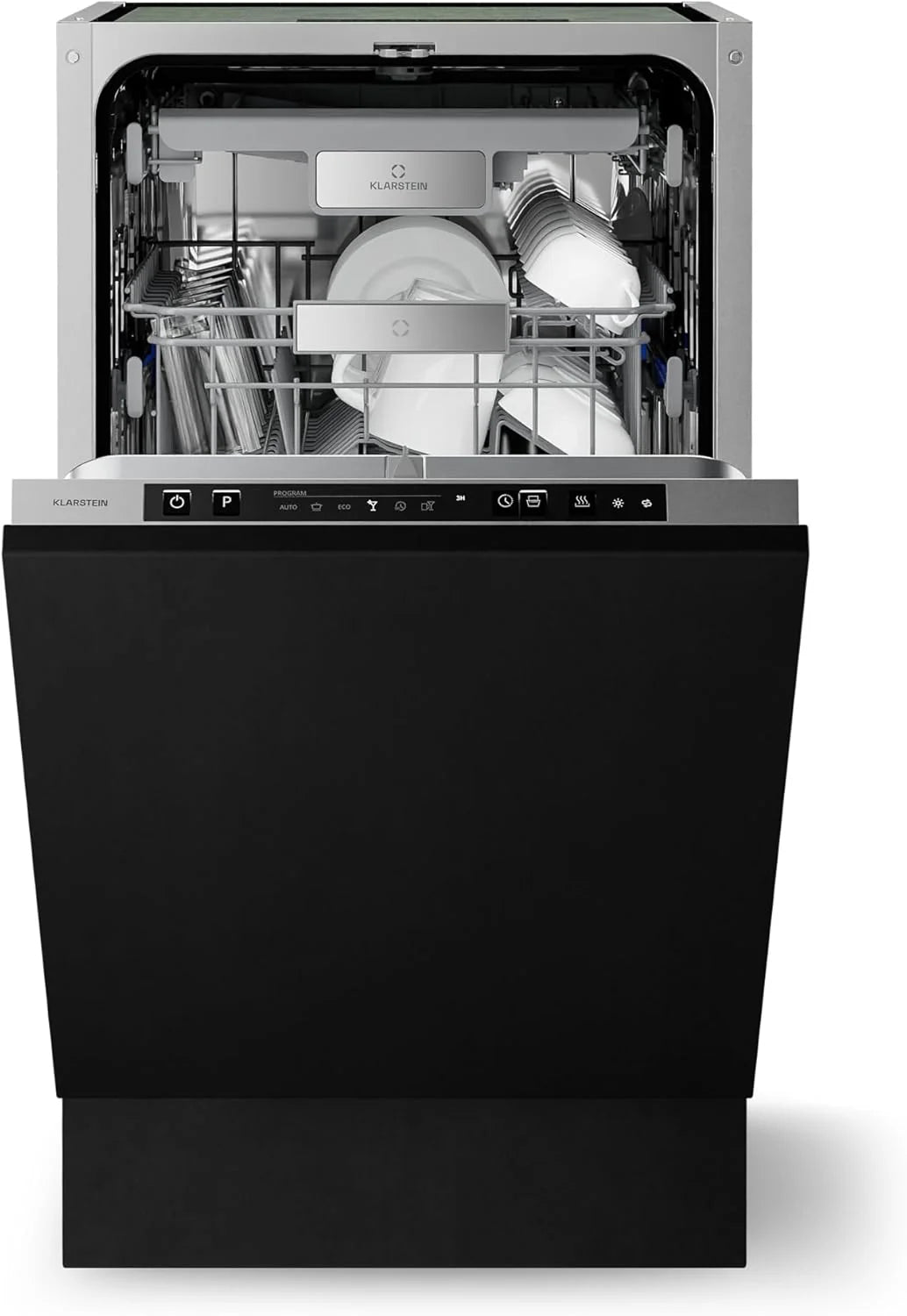 Klarstein Velaire zmywarka 60 cm – wolnostojąca, 14 miejsc, 9 programów, 42 dB, klasa energetyczna A, AquaStop, zabezpieczenie przed dziećmi, zmywarka 60 cm, stal nierdzewna