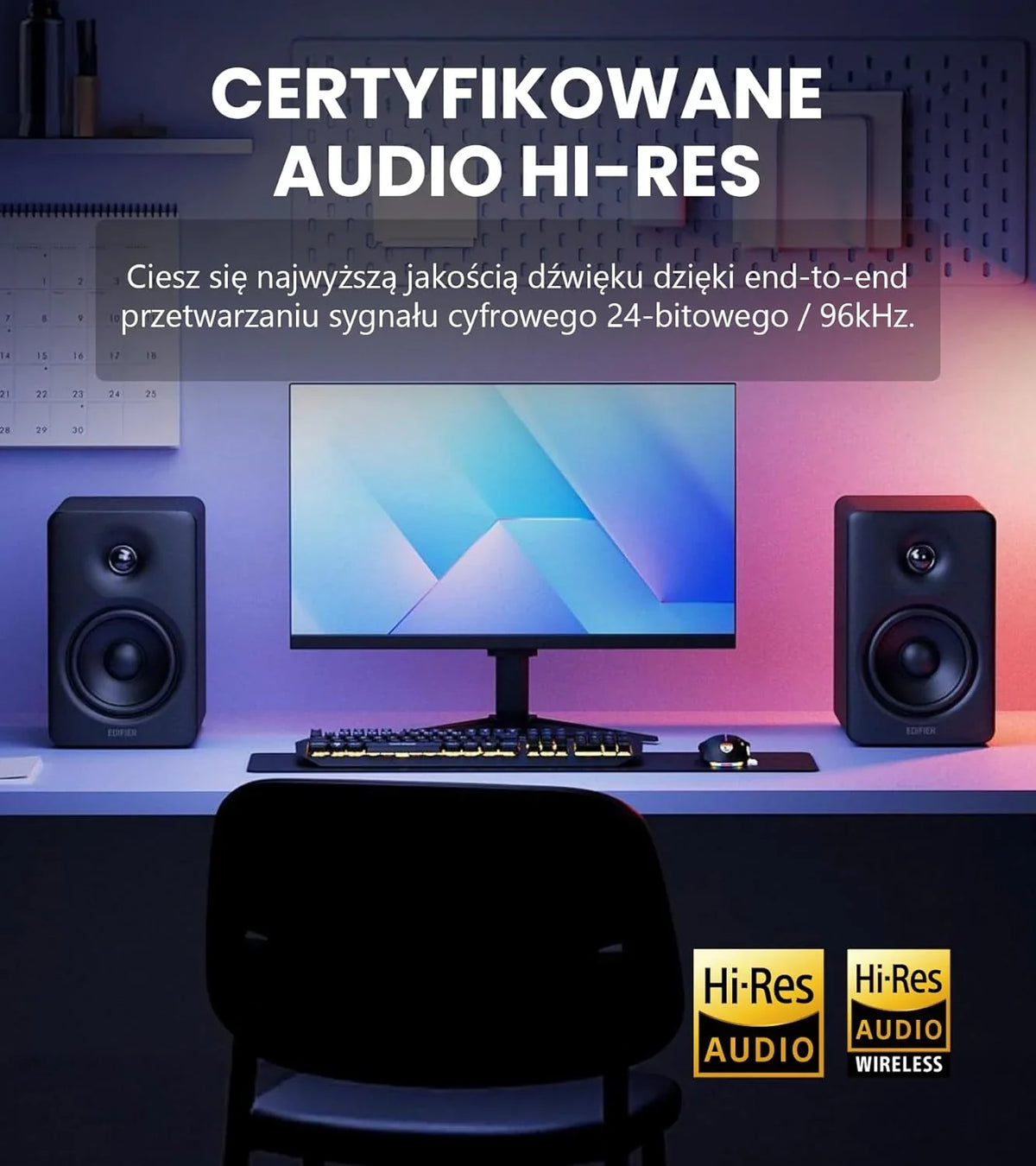 Edifier M90 Głośniki półkowe, 100W RMS Lauta Stacjonarne, Hi-Res Audio, LDAC, Bluetooth 6.0 Lauta Kompaktowe, HDMI eARC/USB-C/AUX Wejście, SUB OUT Lauta Zasilane, Stereokontrolka do TV/PC - biały