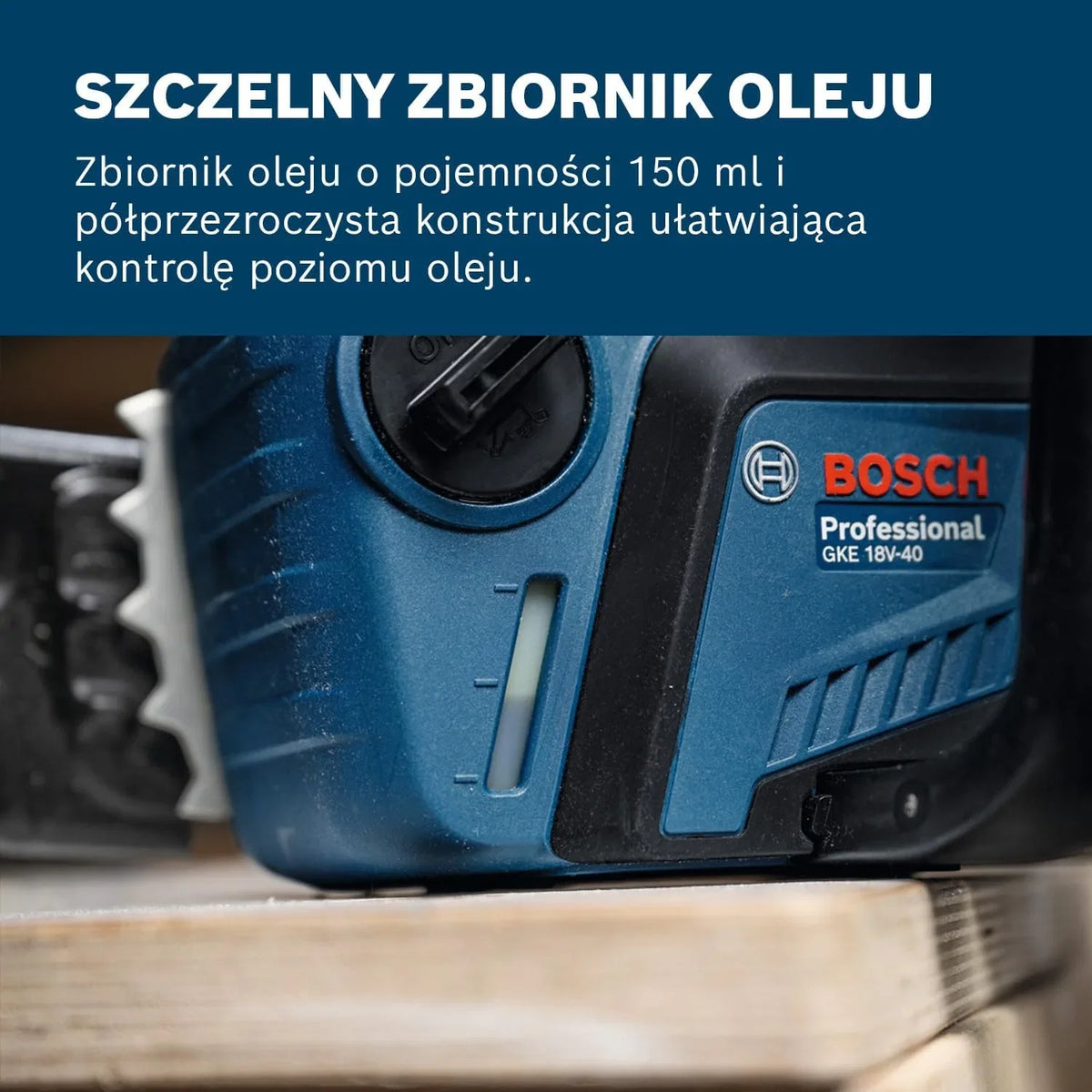 Bosch Pro Piła łańcuchowa GKE 18V-40 (prowadnica 40 cm, silnik bezszczotkowy, narzędzie (scrench), osłona łańcucha, akumulator i ładowarka)